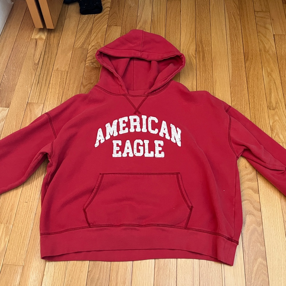 american eagle red hoodie